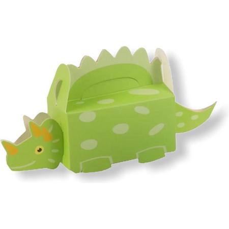 Uitdeeldoosjes Dino groen 10 Stuks - Traktatie boxen voor Uitdeelcadeautjes - Uitdeelcadeau Kinderfeestje - Kinderen
